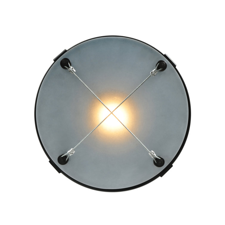 Atlantis 18" Black and Brass LED Pendant Light