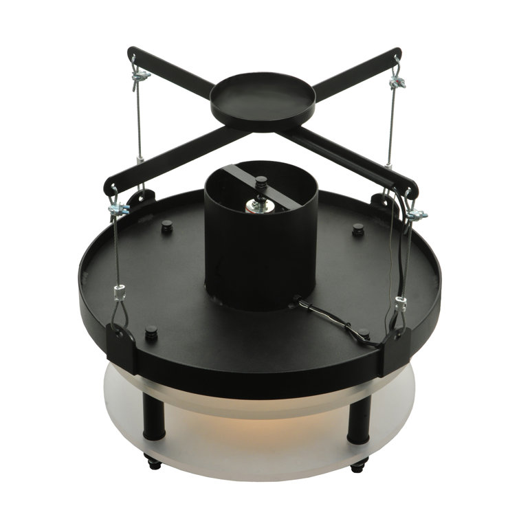 Atlantis 18" Black and Brass LED Pendant Light