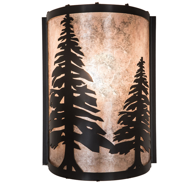 Timeless Bronze 1-Light Tall Pines Wall Sconce