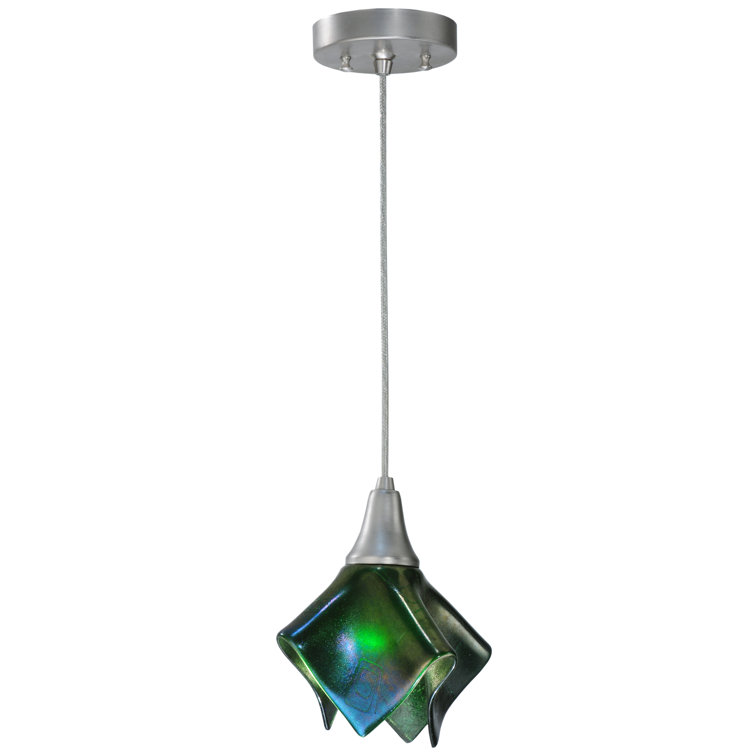 Emerald Handkerchief 1-Light Mini Pendant in Brushed Nickel