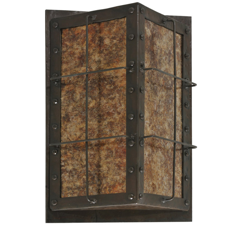 Costello Black and Bronze 1-Light Dimmable Angular Sconce