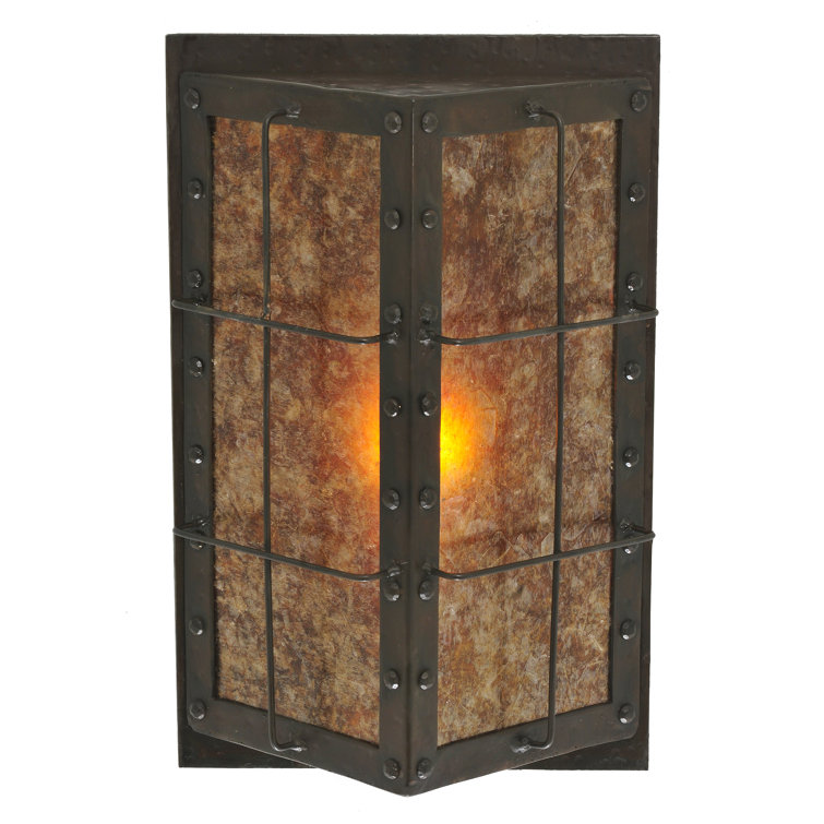 Costello Black and Bronze 1-Light Dimmable Angular Sconce