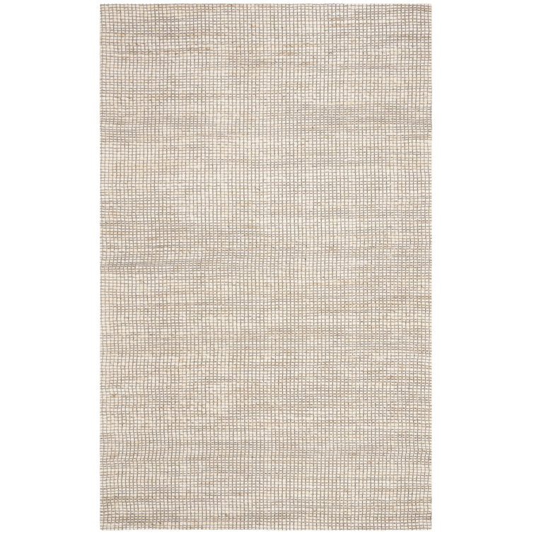 Ivory Elegance Hand-Woven Flatweave 3' x 5' Wool-Viscose Blend Rug