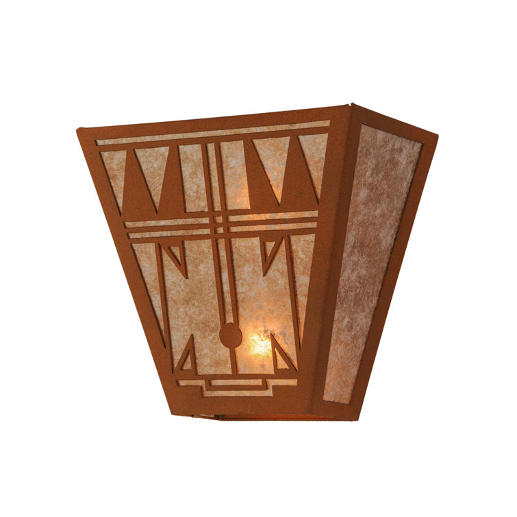 Earth Finish & Silver Mica Ambient Light Wall Sconce