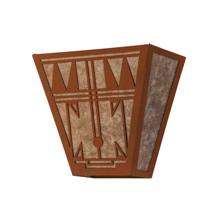 Earth Finish & Silver Mica Ambient Light Wall Sconce