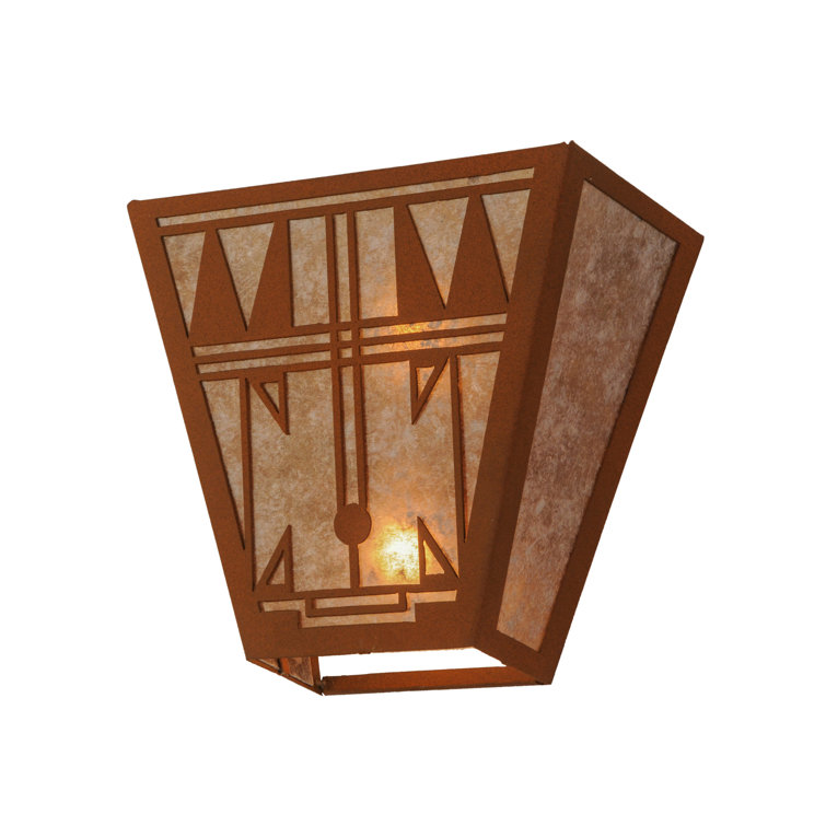 Earth Finish & Silver Mica Ambient Light Wall Sconce