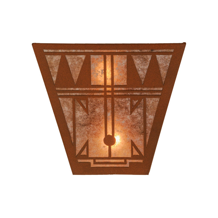 Earth Finish & Silver Mica Ambient Light Wall Sconce