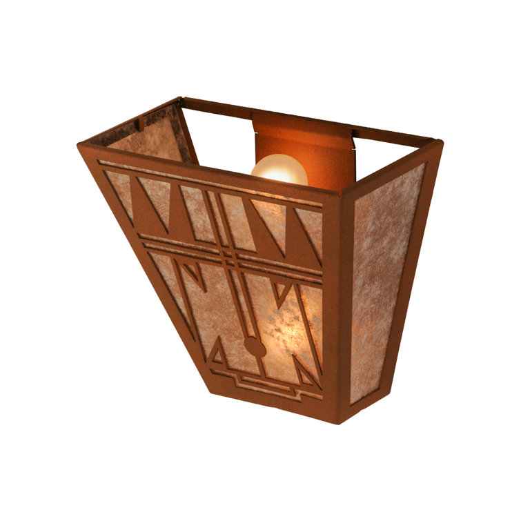 Earth Finish & Silver Mica Ambient Light Wall Sconce