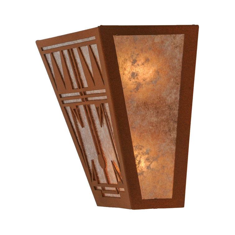 Earth Finish & Silver Mica Ambient Light Wall Sconce