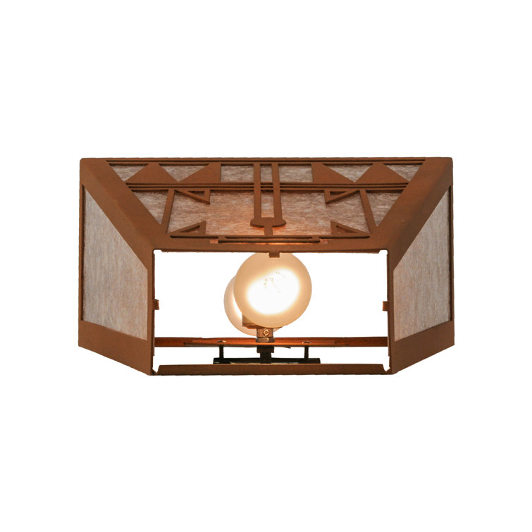 Earth Finish & Silver Mica Ambient Light Wall Sconce
