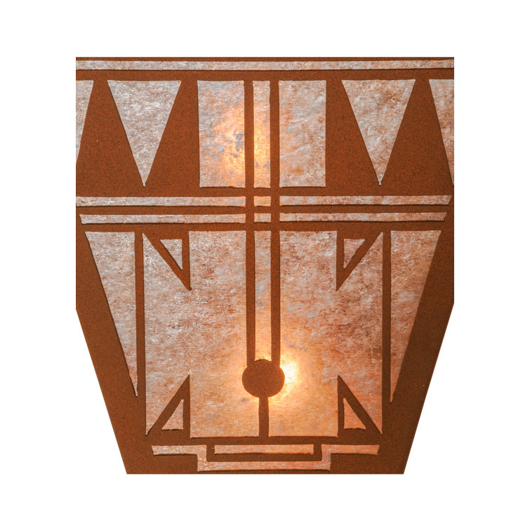 Earth Finish & Silver Mica Ambient Light Wall Sconce