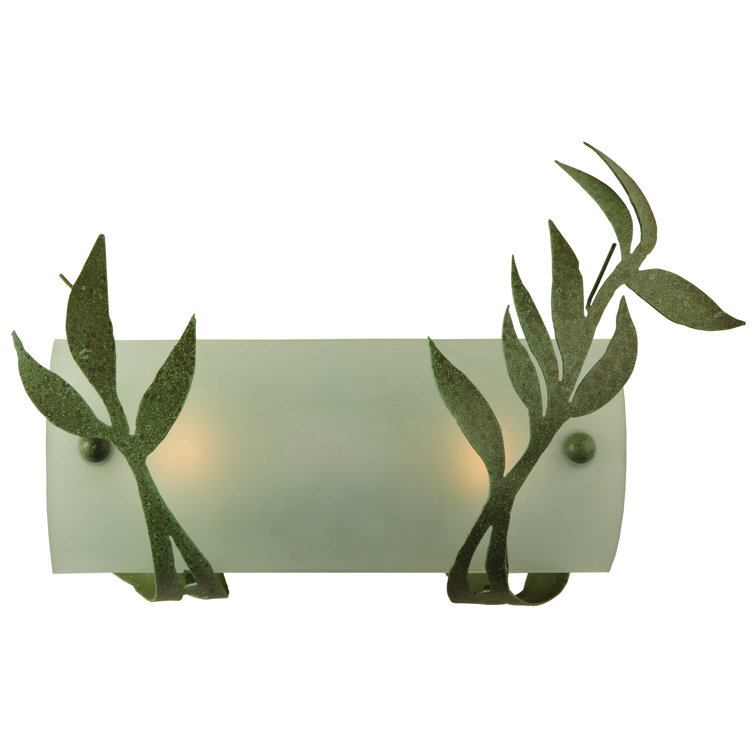 Handcrafted Copper Trout Wall Sconce with Art Glass