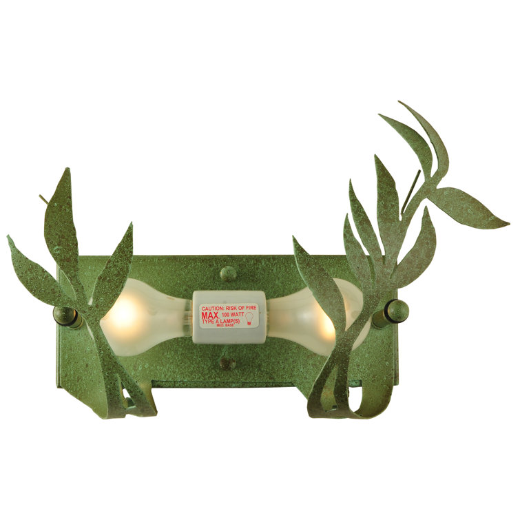 Handcrafted Copper Trout Wall Sconce with Art Glass
