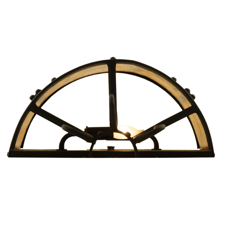 Rustic Lodge Black 2-Light Wildlife Wall Sconce