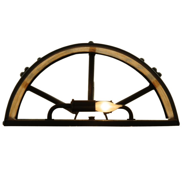 Rustic Lodge Black 2-Light Wildlife Wall Sconce