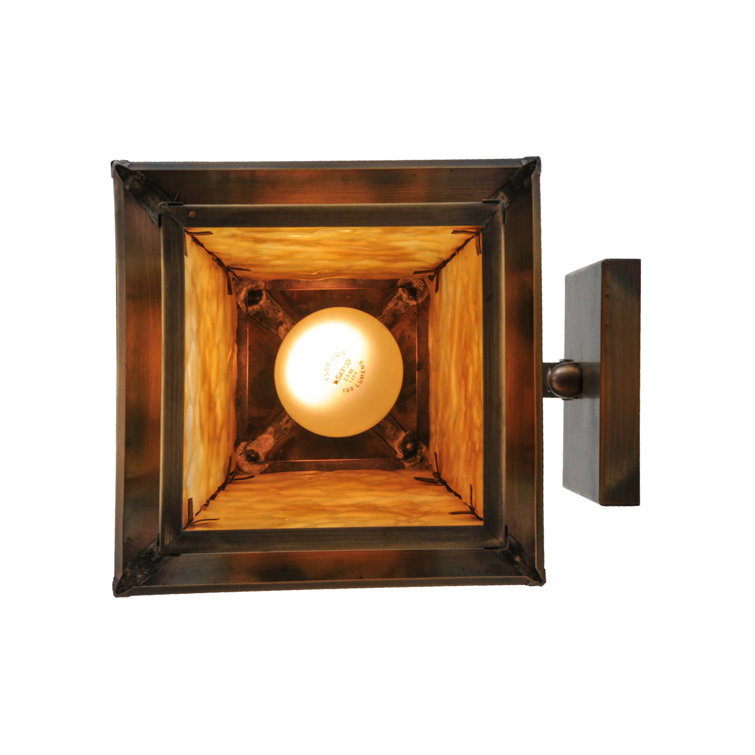 Rustic Brass Song Bird Energy Star Lantern Wall Sconce