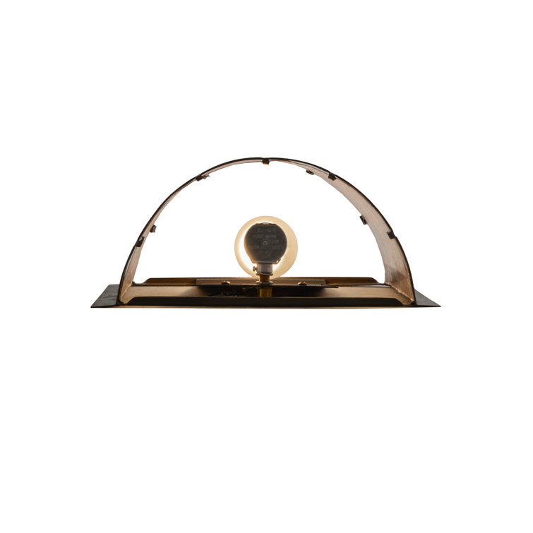 Bronze Energy Star Direct Wired Drum Sconce with Silver Shade