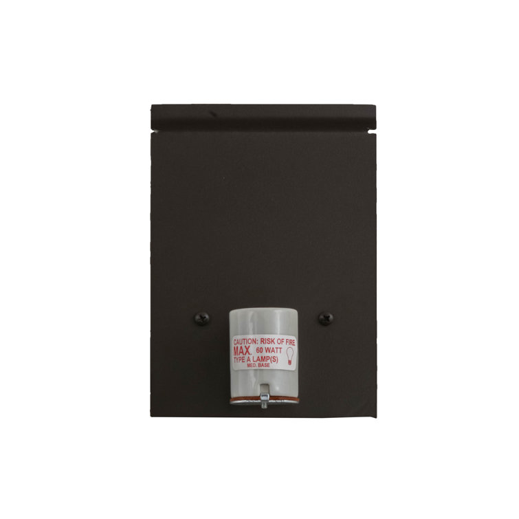 Bronze Energy Star Direct Wired Drum Sconce with Silver Shade