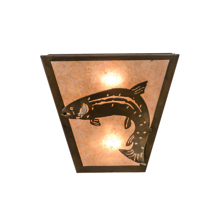 Copper 12" Dimmable Rustic Lodge Wall Sconce