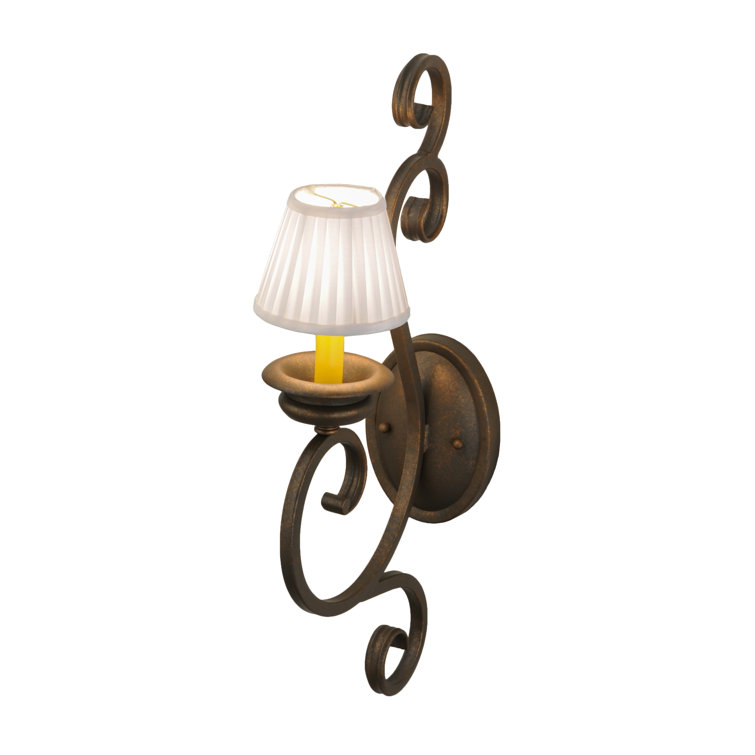 Antique Bronze Iron Wall Sconce with Empire Shade