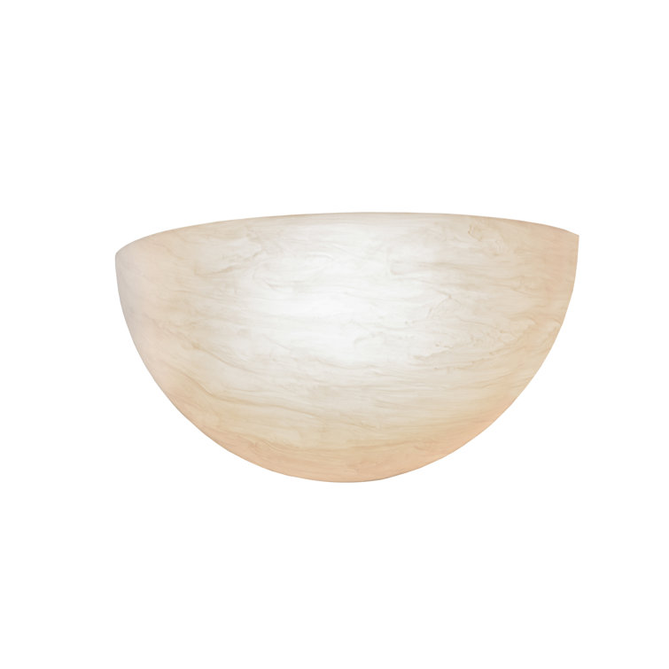 Madison Transitional 6" Bronze Wall Sconce with White Marbleized Shade