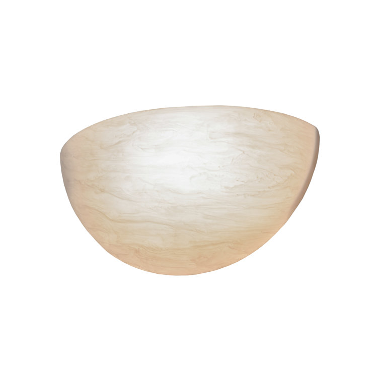 Madison Transitional 6" Bronze Wall Sconce with White Marbleized Shade