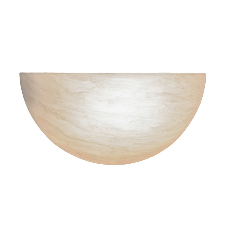 Madison Transitional 6" Bronze Wall Sconce with White Marbleized Shade