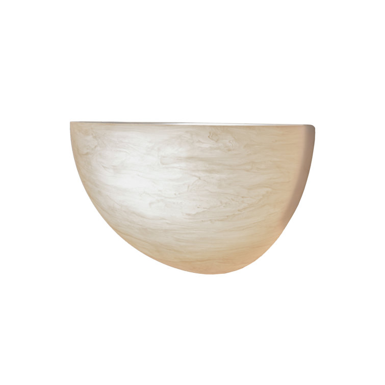 Madison Transitional 6" Bronze Wall Sconce with White Marbleized Shade