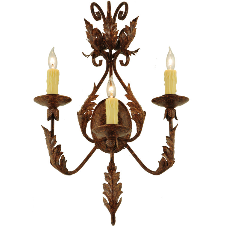 Bronze 28" French Elegance Candle Wall Sconce