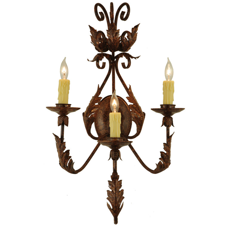 Bronze 28" French Elegance Candle Wall Sconce