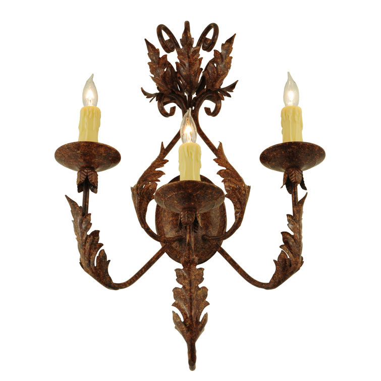 Bronze 28" French Elegance Candle Wall Sconce