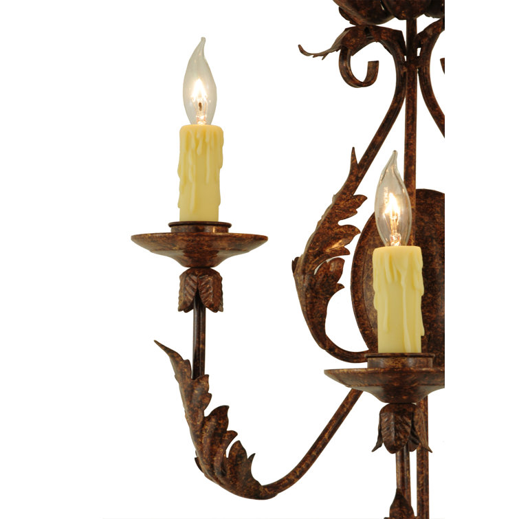 Bronze 28" French Elegance Candle Wall Sconce