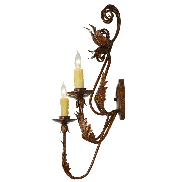 Bronze 28" French Elegance Candle Wall Sconce