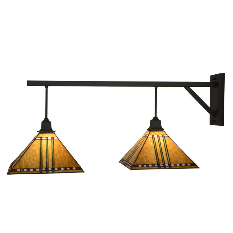 Prairie Corn 18" Bronze Wall Sconce with Art Glass Shade