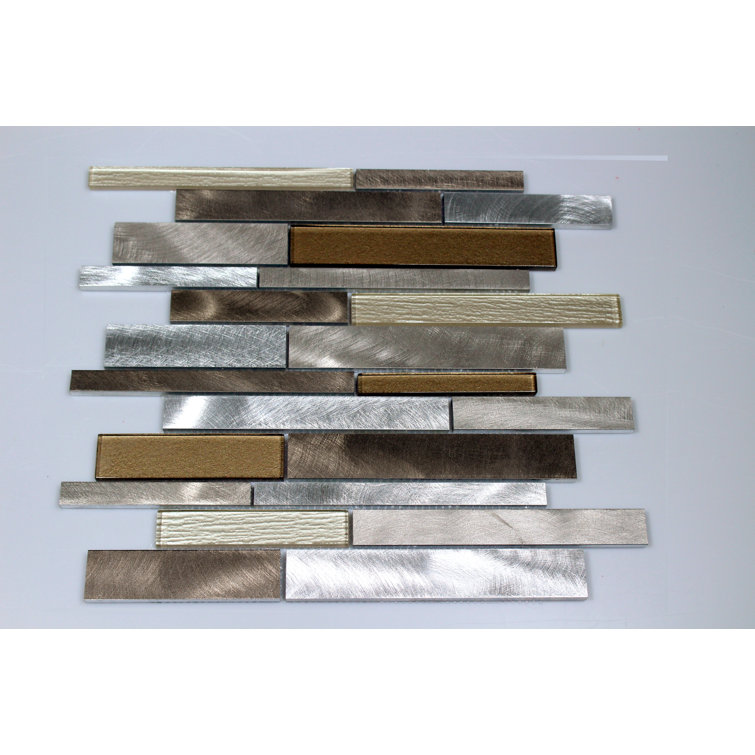 Twilight Multicolor Glass and Aluminum Mosaic Wall Tile