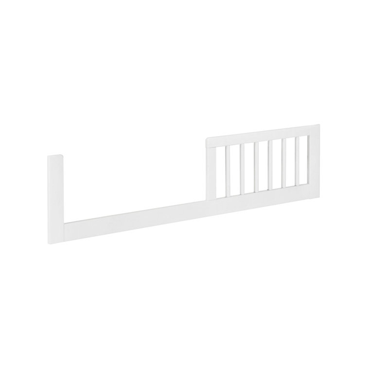 White Wooden Toddler Bed Conversion Rail Kit