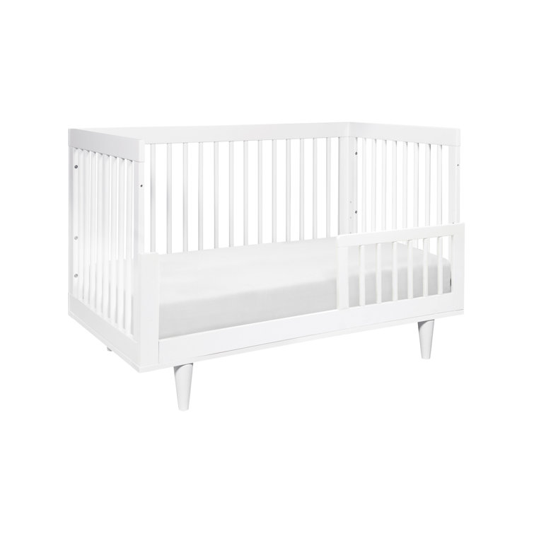 White Wooden Toddler Bed Conversion Rail Kit