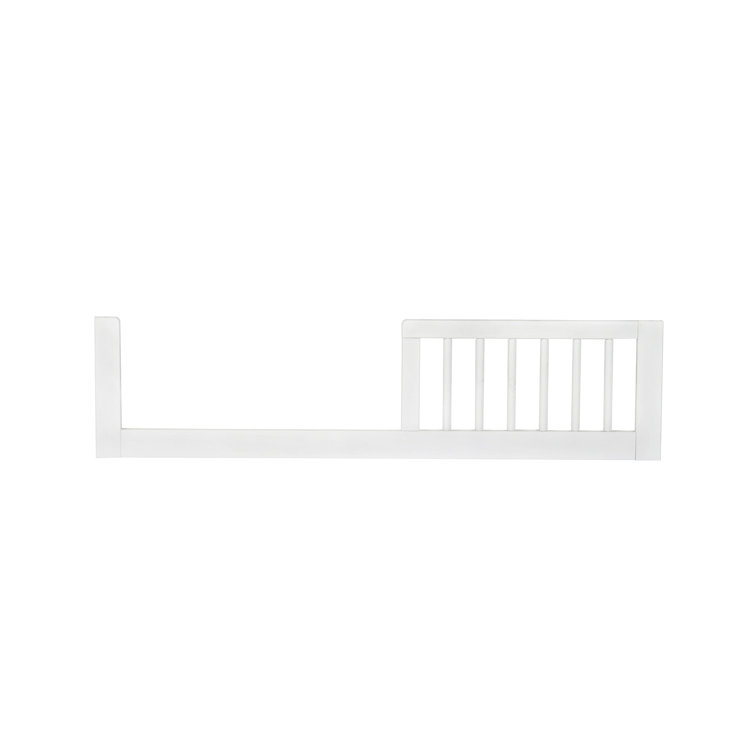 White Wooden Toddler Bed Conversion Rail Kit