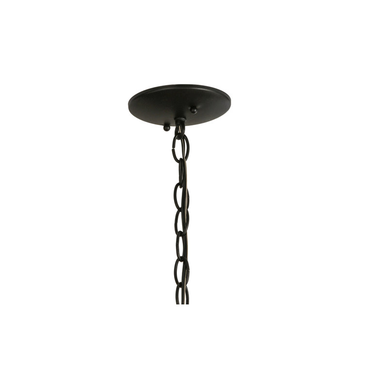 Black Mini 6-Light Plug-in Candle Chandelier