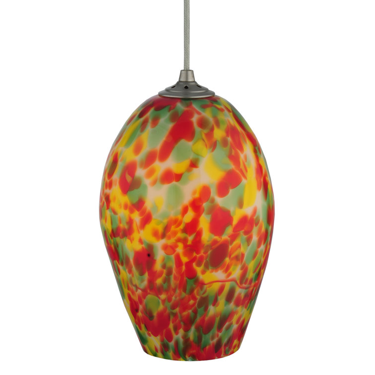 Colorful Glass LED Indoor/Outdoor Pendant Light