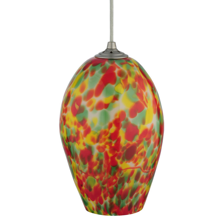 Colorful Glass LED Indoor/Outdoor Pendant Light