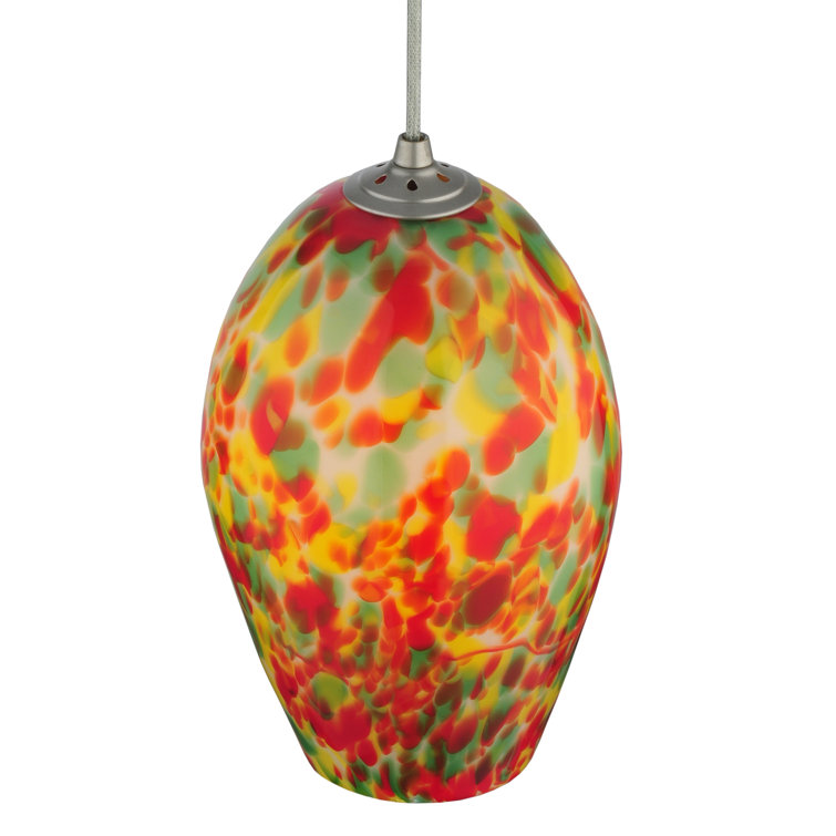 Colorful Glass LED Indoor/Outdoor Pendant Light