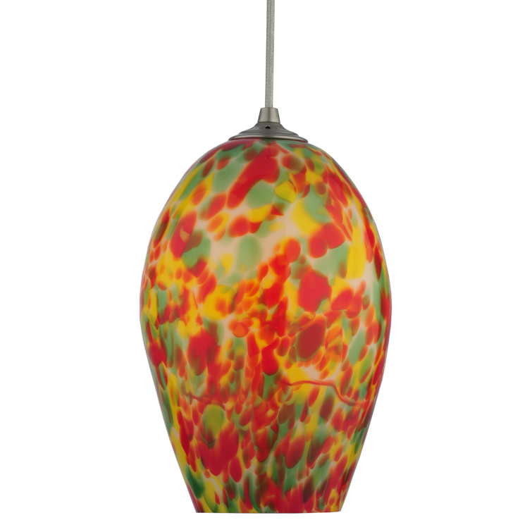 Colorful Glass LED Indoor/Outdoor Pendant Light