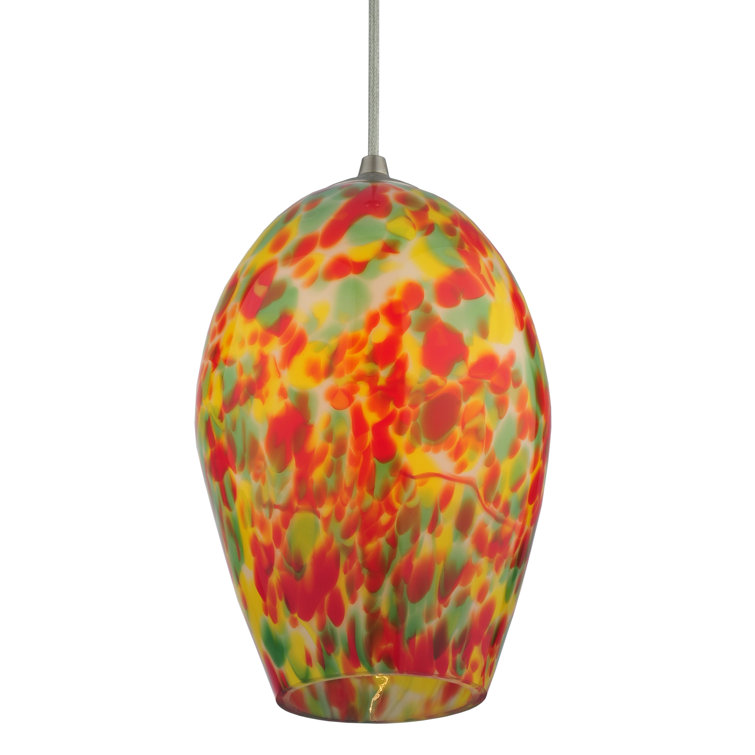 Colorful Glass LED Indoor/Outdoor Pendant Light