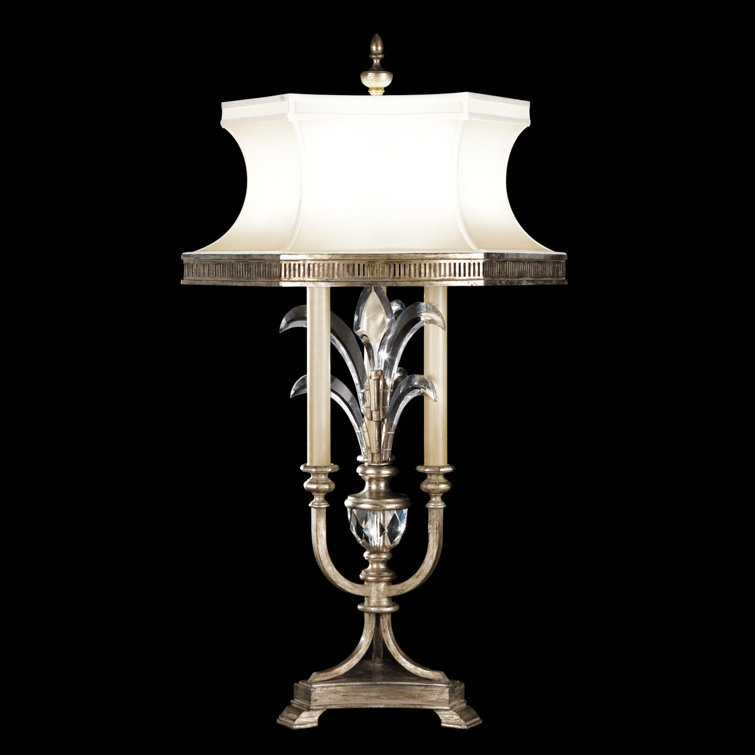 Silver Beveled Arcs 37" Table Lamp with Candelabra Base