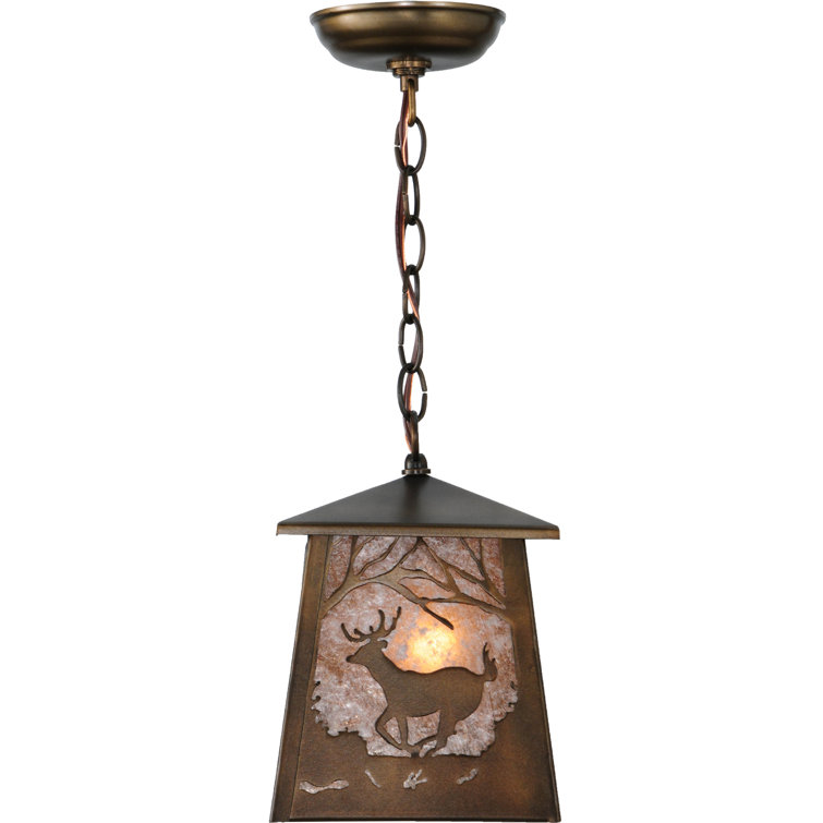 Antique Copper Deer Design Mini Pendant Light