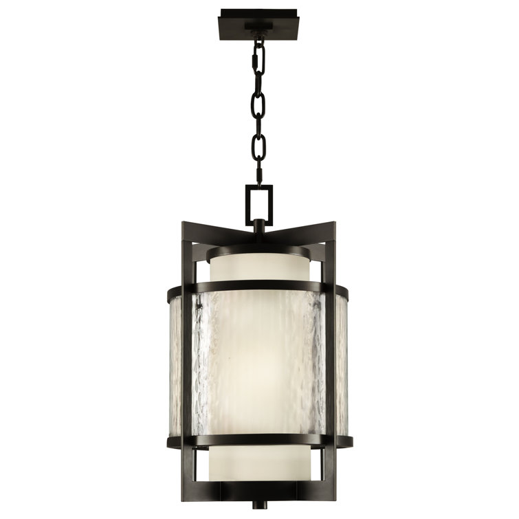 Singapore Moderne 14" Bronze Globe LED Outdoor Hanging Lantern