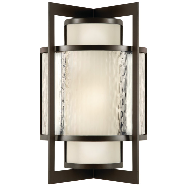 Singapore Moderne Bronze 19" Outdoor Wall Sconce