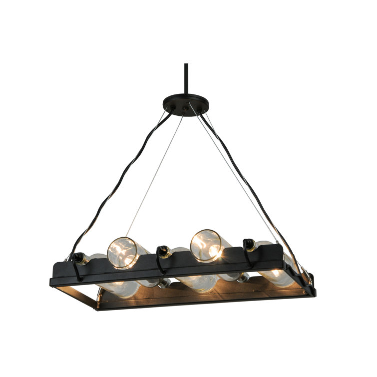 Tuscan Vineyard 5-Light Globe Island Pendant in Black