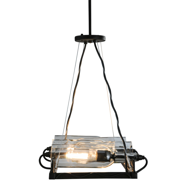 Tuscan Vineyard 5-Light Globe Island Pendant in Black